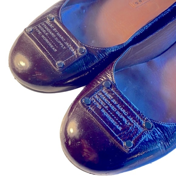 Marc by Marc Jacobs Patent Round Toe Flats, Oxblood Burgundy, Size 8 - Picture 1 of 10